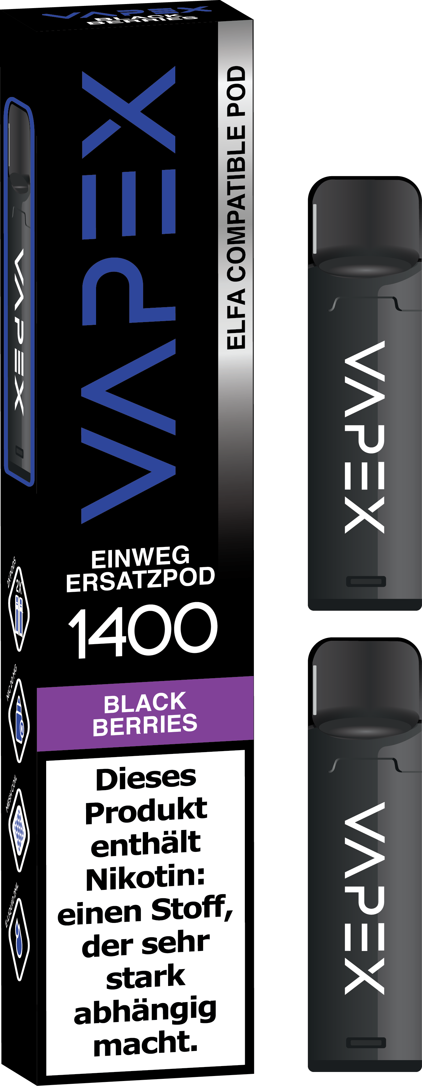 VapeX Black Berries 2er-Pack