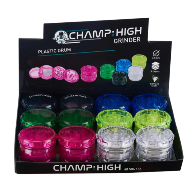 Champ High - Plastic Grinder Drum Color - 63mm - 4 Layers Black