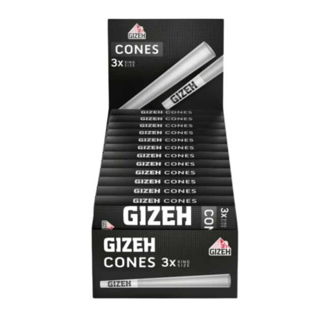 GIZEH - Cones - Black - 3 Stk.