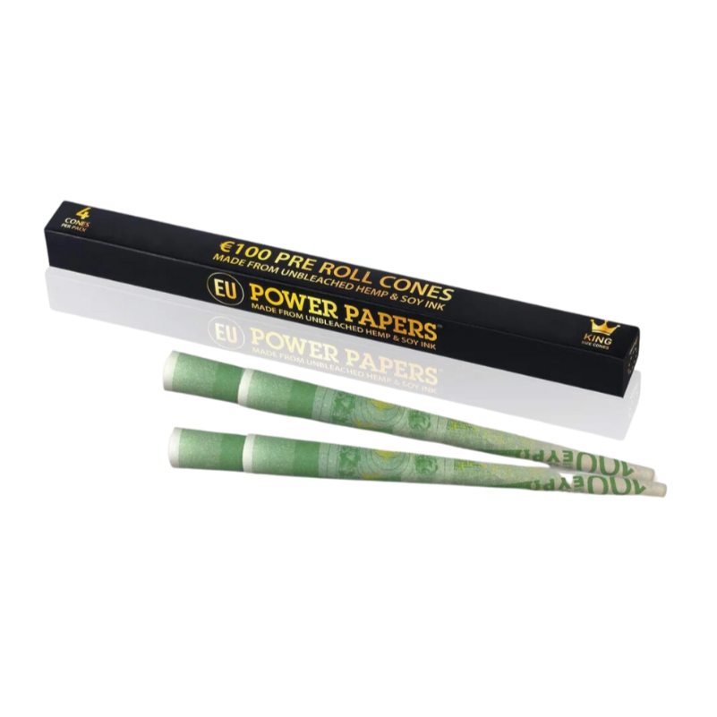 Power Papers 100 EURO - King Size Cones - Prerolled Joints